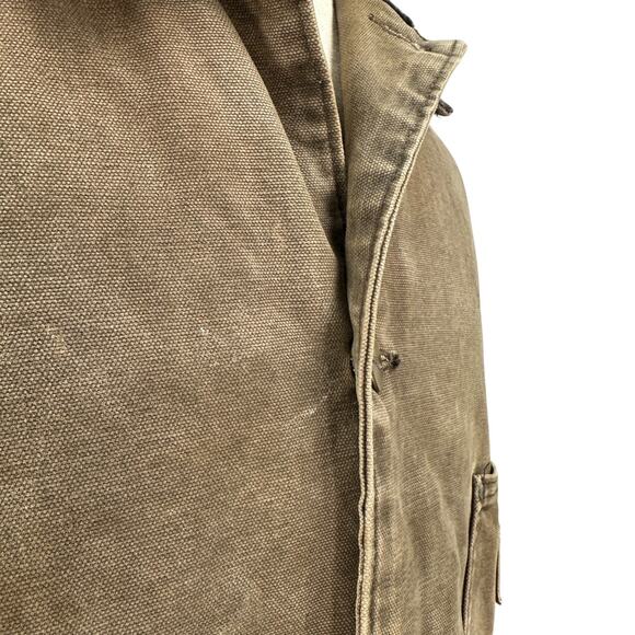 Vintage Carhartt Barn Chore Work Jacket Mens Large Chestnut Brown Trashed C02CHT - Picture 11 of 15